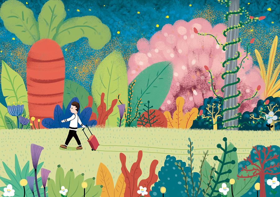 旅行的意义|商业插画|插画|小猪爱跑步 - 原创设