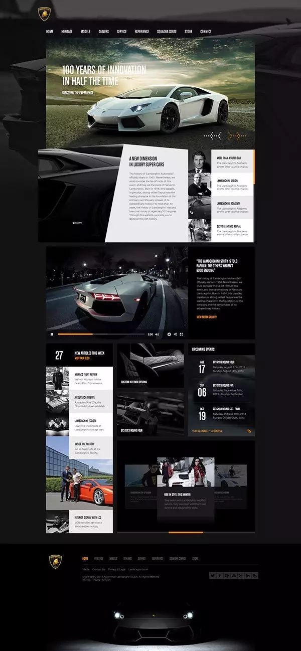 兰博基尼响应式网站分析|网页|资讯|Pursuer设计
