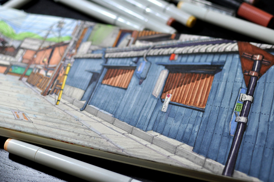 日本游玩绘本小结|绘画习作|插画|这个豆豆 - 原