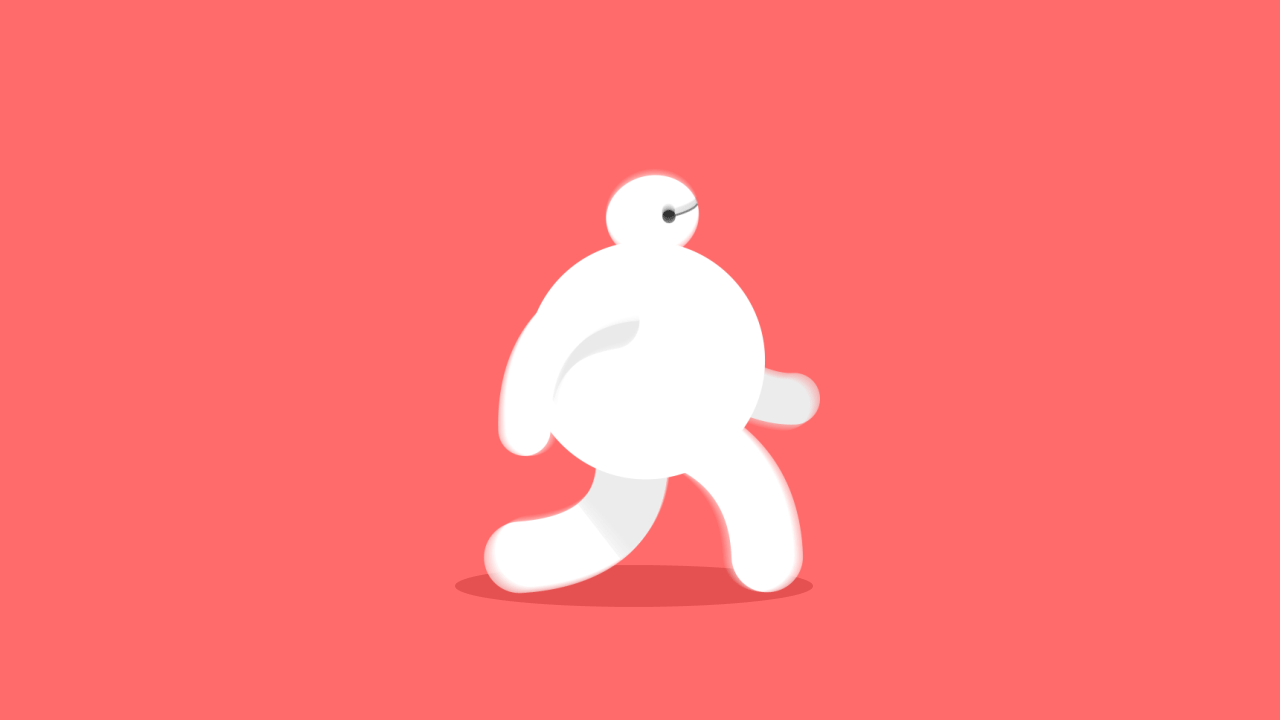 ae临摹《大白走路》