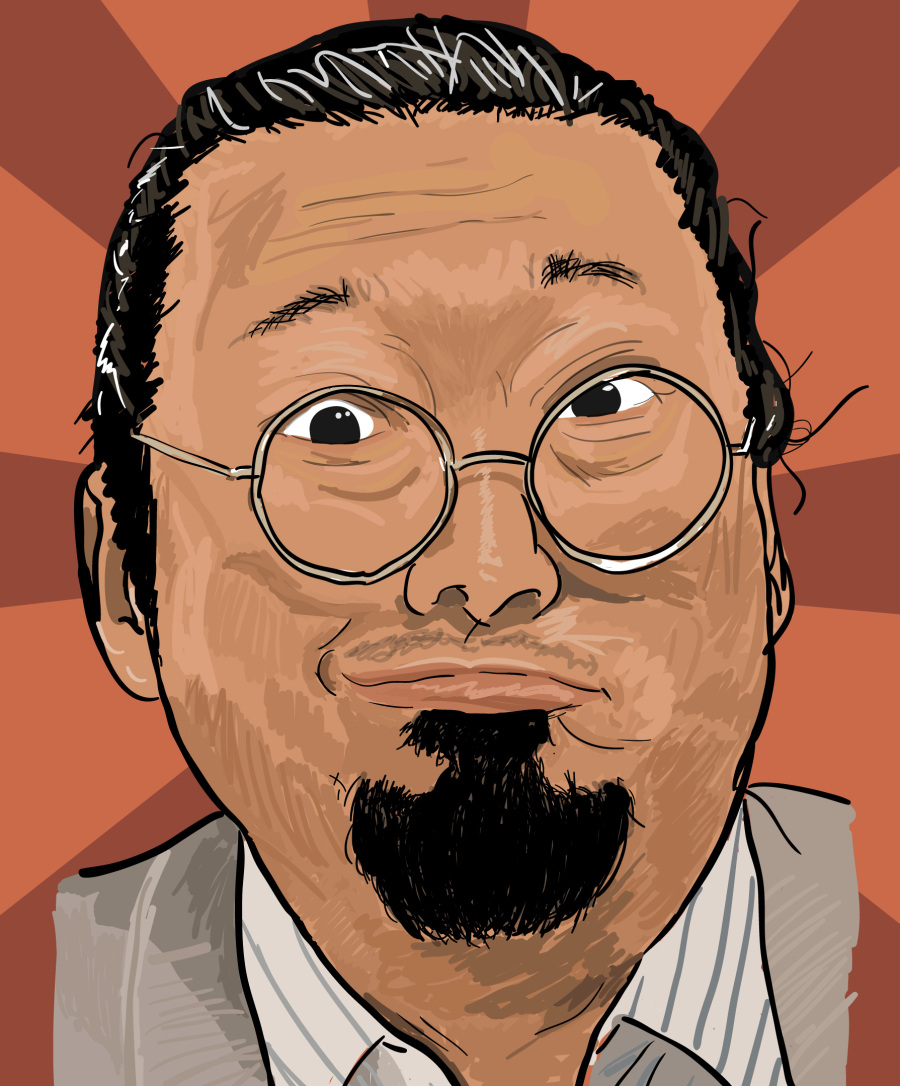 村上隆 肖像手绘 人物 头像 插画 ai 矢量|图形\/图