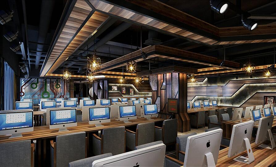 《灵动空间电竞网咖设计》-成都电竞网咖装修