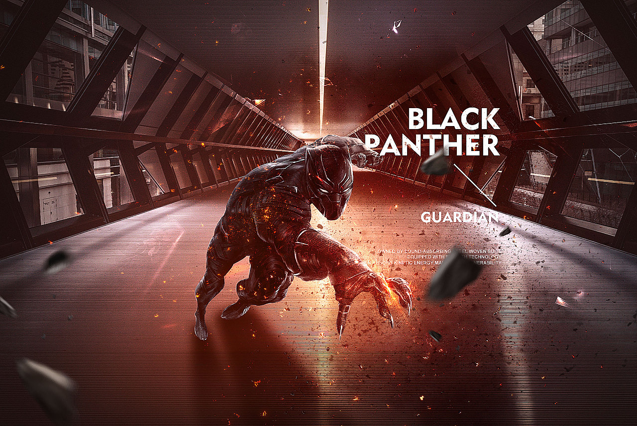 黑豹&超人|平面|海报|吓一跳团子君_ - 原创作品