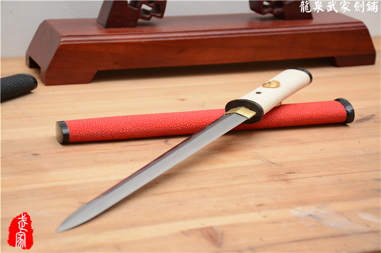武家剑铺--鱼皮鞘合口拵短剑|铁艺|手工艺|武家