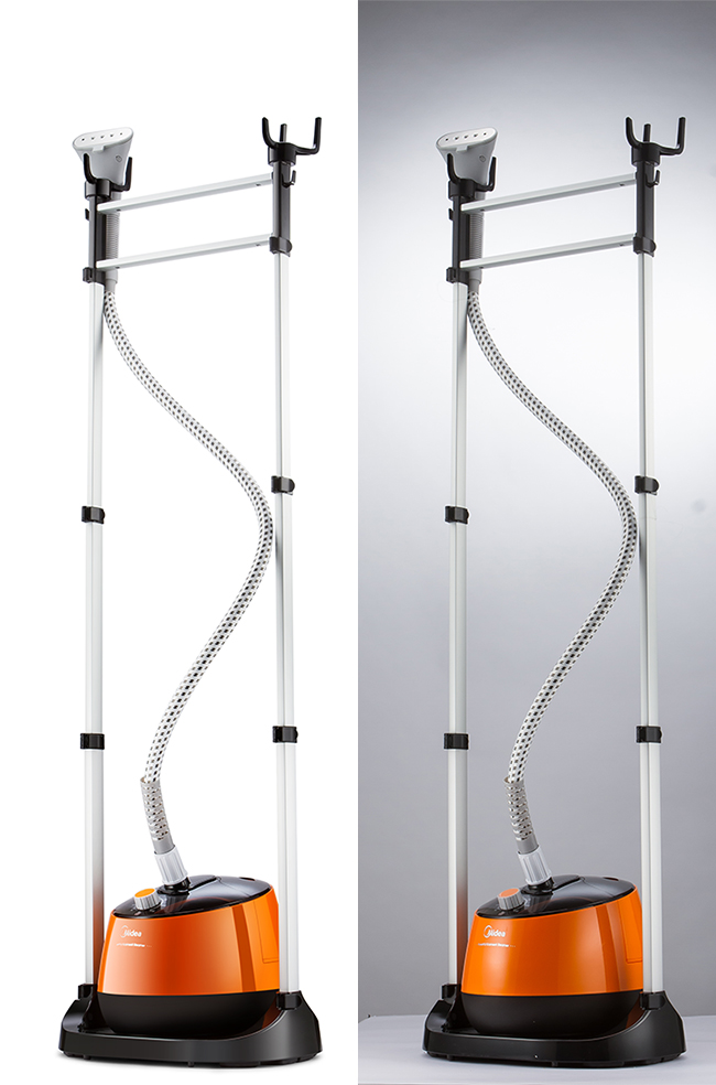 美的挂烫机产品摄影(原图对比)家电产品拍摄|产