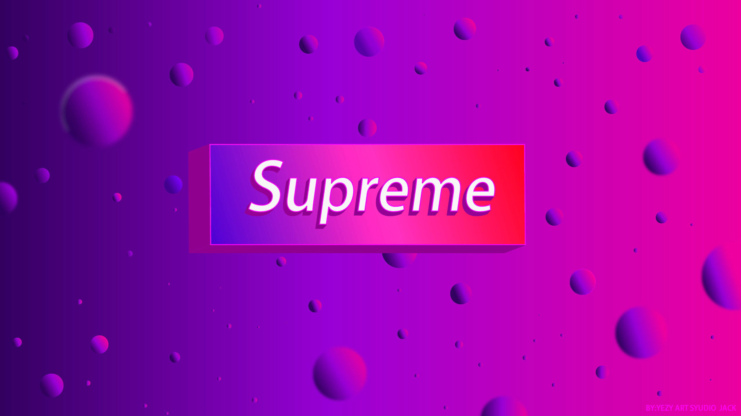 《Supreme》蓝紫色调电脑壁纸