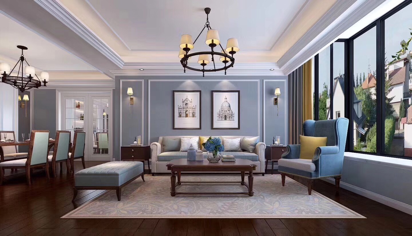 美式风格别墅|空间|室内设计|林悦室内设计 - 原创作品 - 站酷 (ZCOOL)