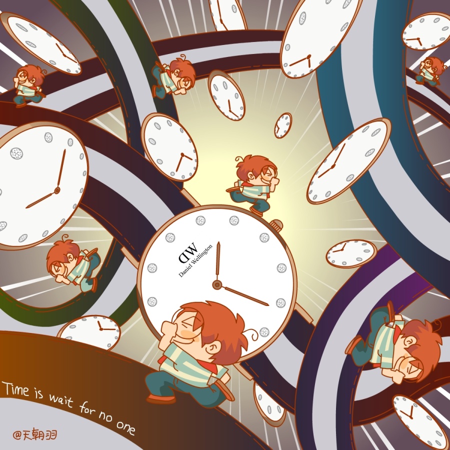 Time is wait for no one.|商业插画|插画|天朝羽 -