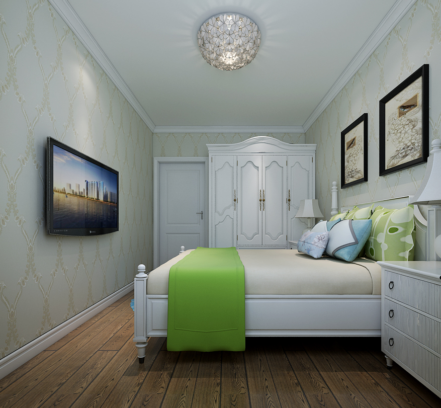 【瀚唐三期装修】118平米三室两厅简欧风格装