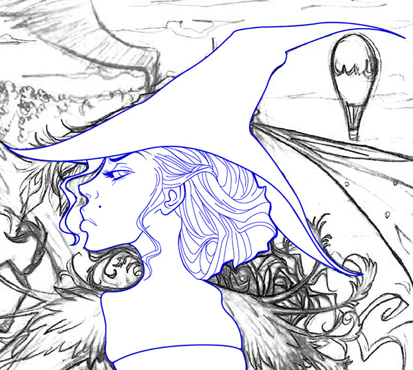 在Adobe Illustrator中创建西方邪恶的女巫插画|