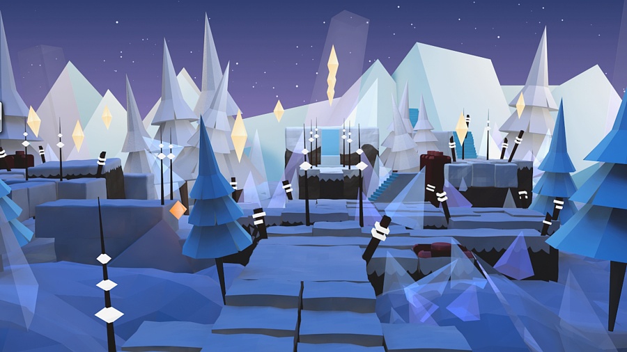 临摹练习-低面体风格单帧渲染|场景|三维|郭月半