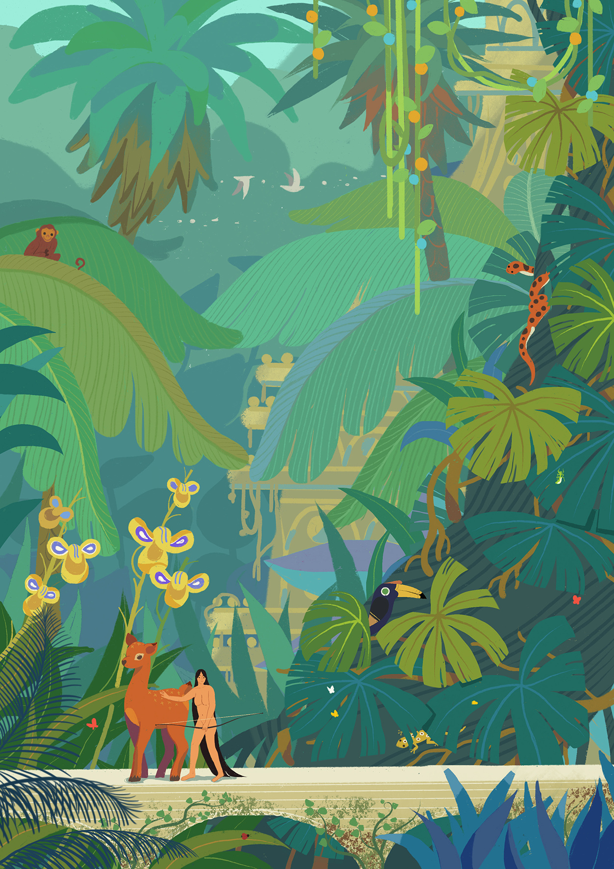 热带雨林|插画|插画习作|刘擦擦 - 原创作品 - 站酷