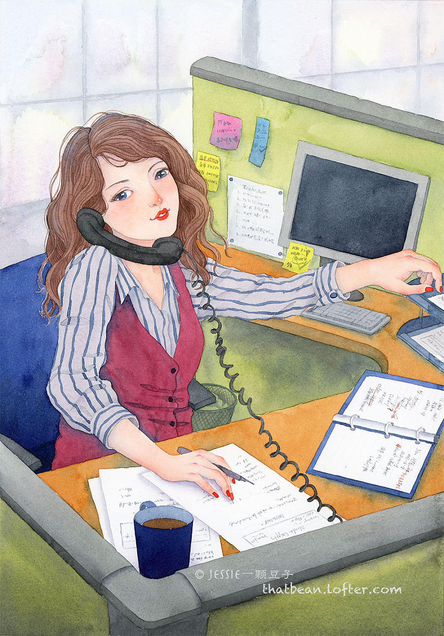 醒醒，上班啦!|商业插画|插画|jessie916 - 原创设计作品 - 站酷 (ZCOOL)