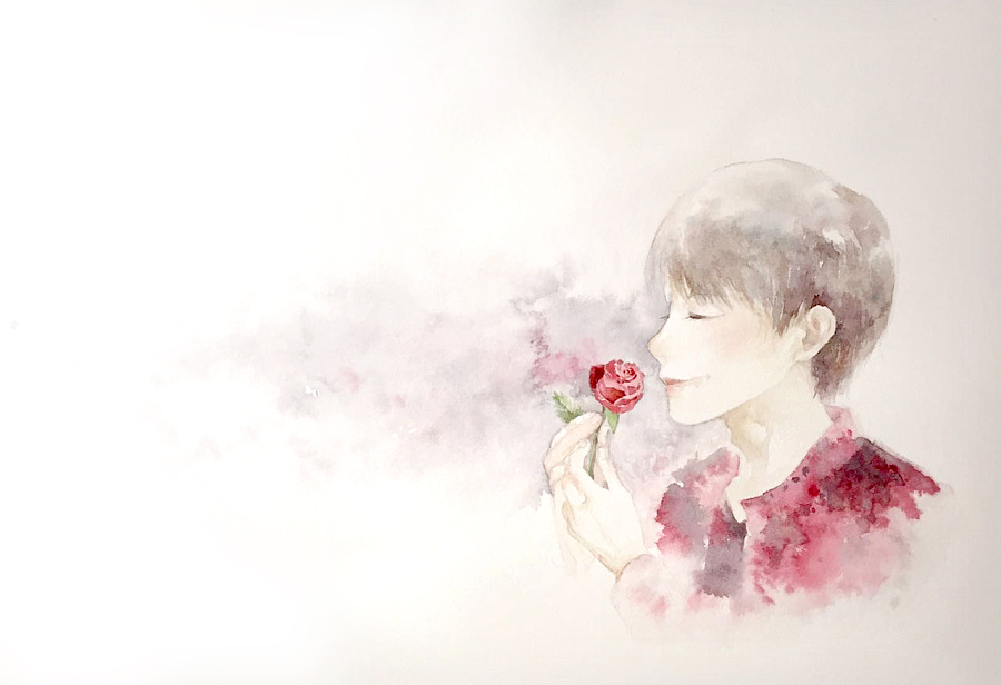 《小王子和他最爱的玫瑰花》|绘画习作|插画|梁