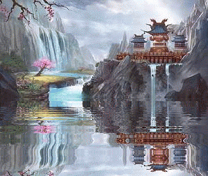 水面倒影动态波纹