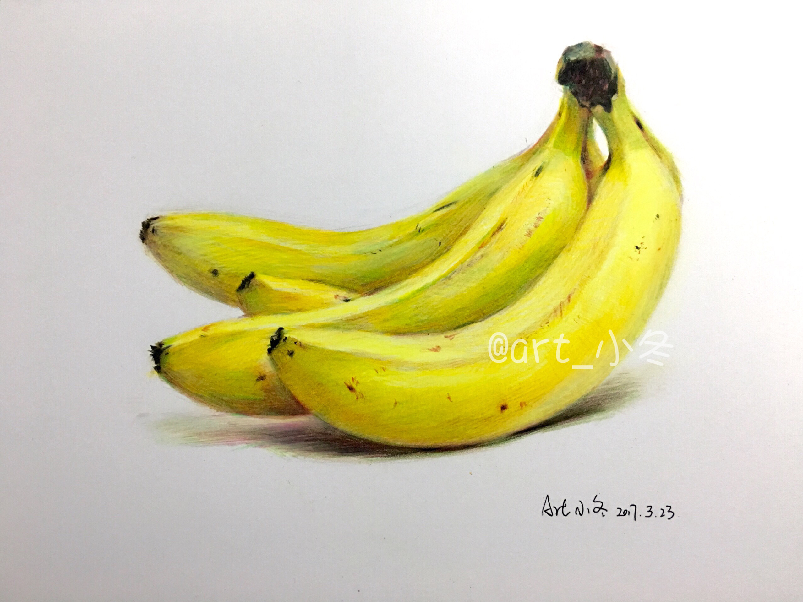 《彩铅画香蕉》