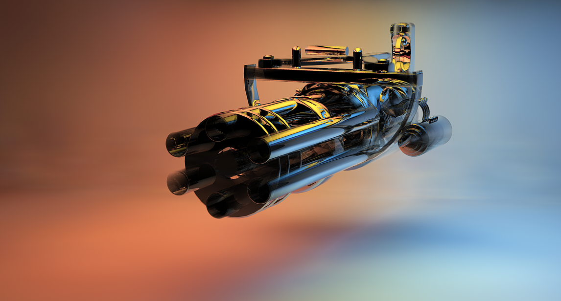 多管旋转机枪加特林|三维|其他三维|西红四 - 原创作品 - 站酷 (ZCOOL)