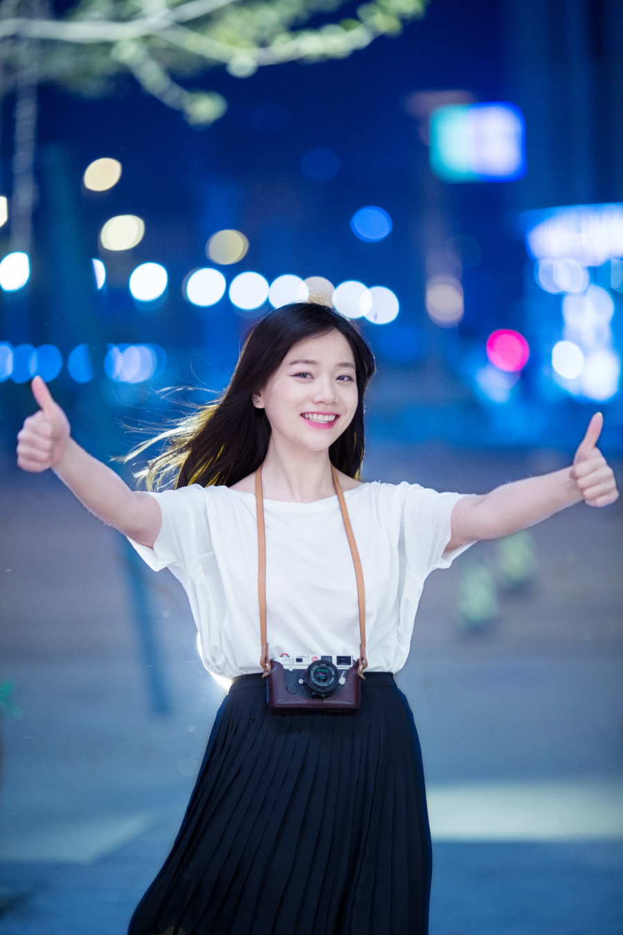 无闪光灯纯环境光夜景人像|人像|摄影|黄大大大