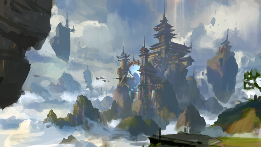 艺数绘讲师洛克猴作品--《琼楼玉宇》 步骤图|