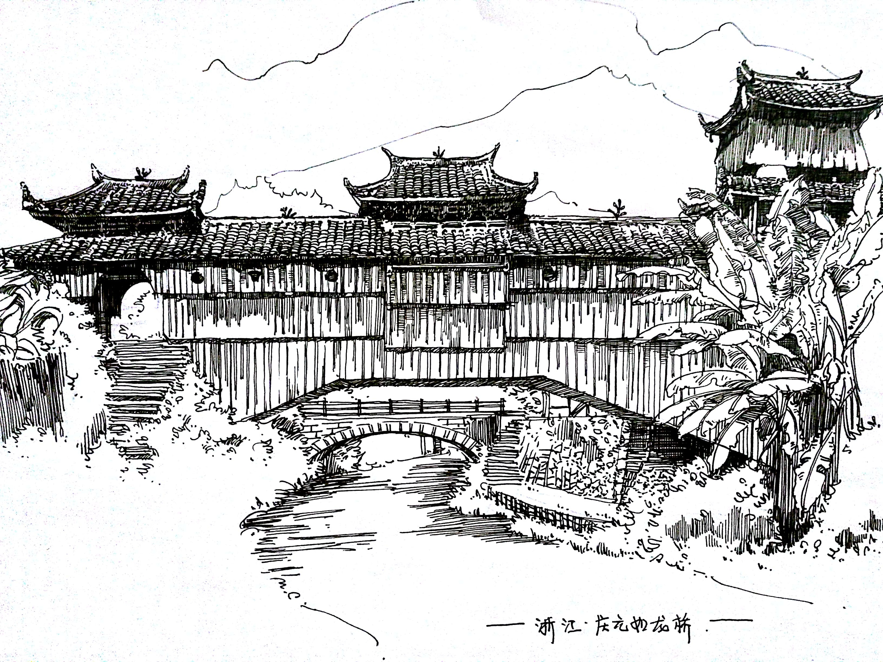 中国古建筑|插画|插画习作|鲞仟 - 原创作品 - 站酷