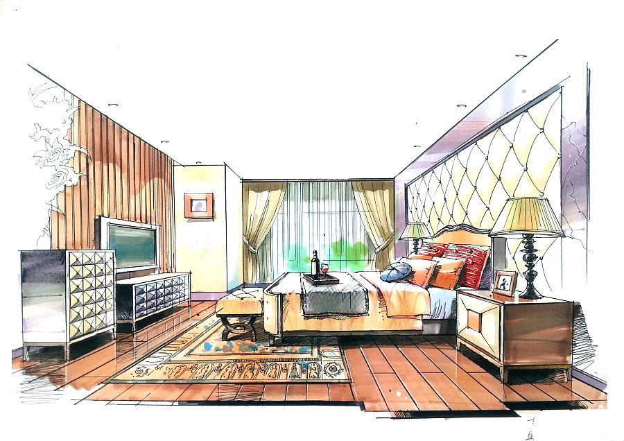 室内设计方案空间手绘表达