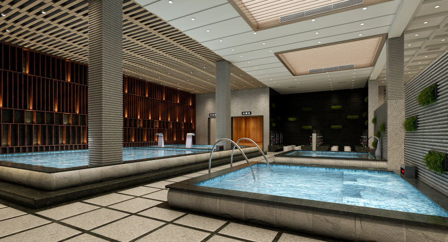 盐城建湖县休闲沐浴|室内设计|空间\/建筑|玻璃瓶