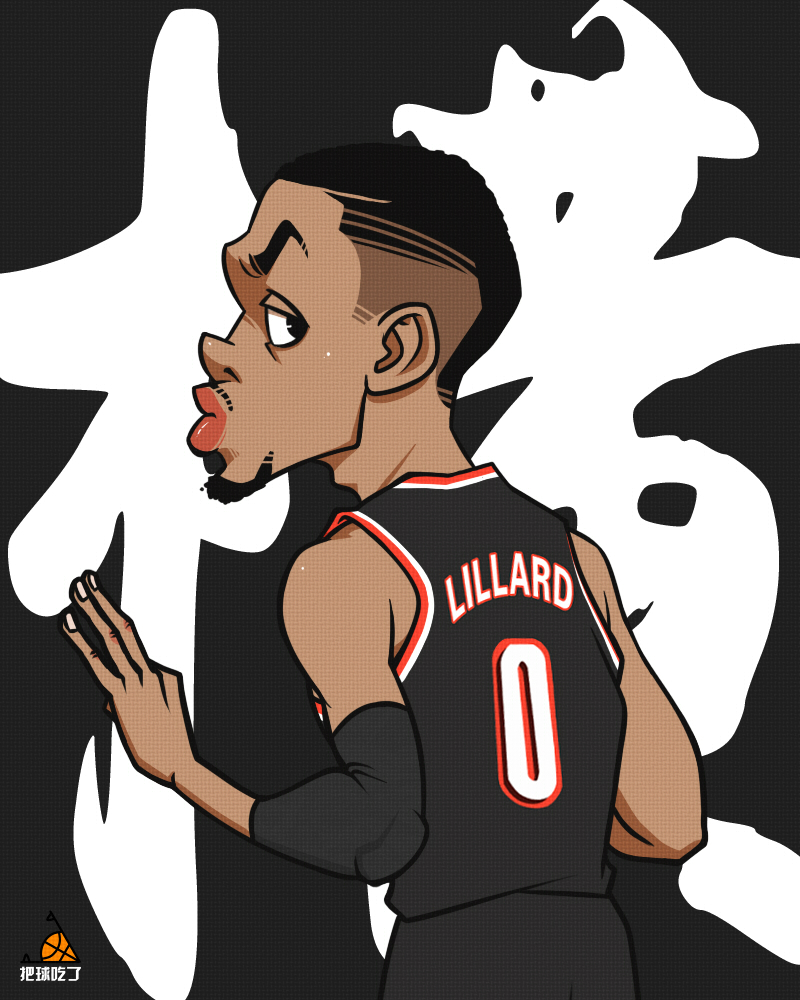 几张NBA球星漫画|插画习作|插画|罗休特 - 原创