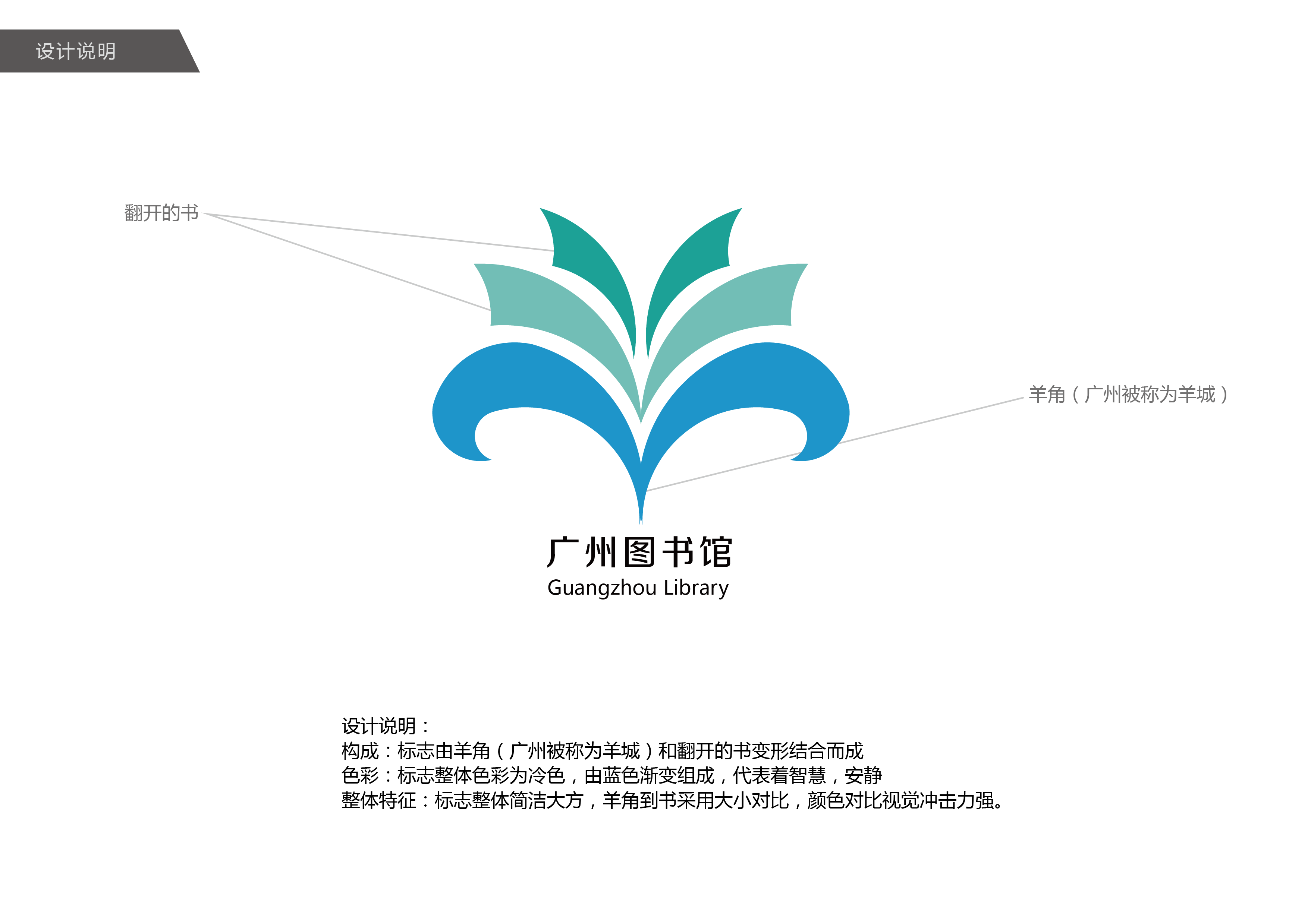 广州图书馆logo设计  设计说明: 构成