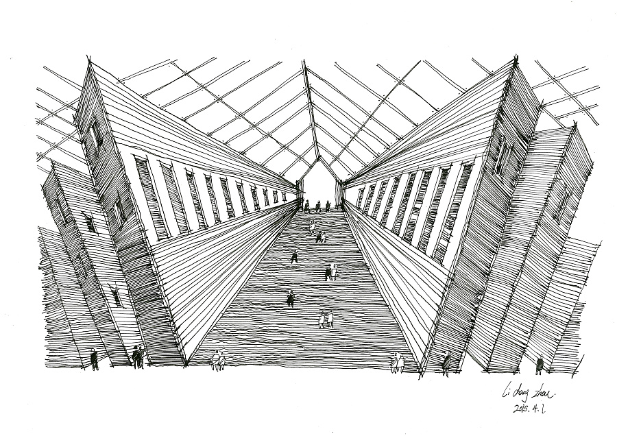 建筑钢笔画手稿|钢笔画|纯艺术|约书亚Joshua - 原创设计作品 - 站酷 (ZCOOL)