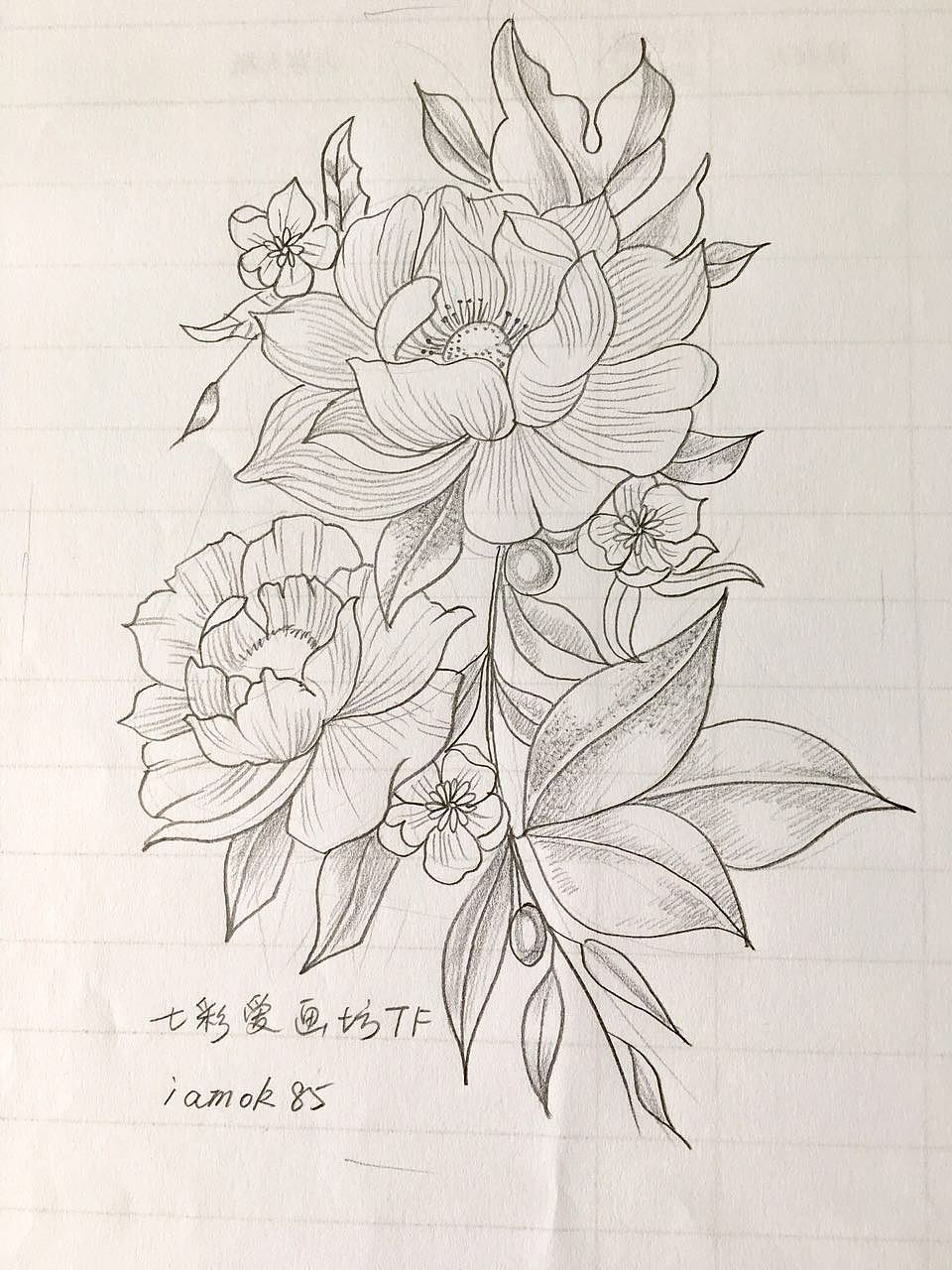 线描花卉5-03