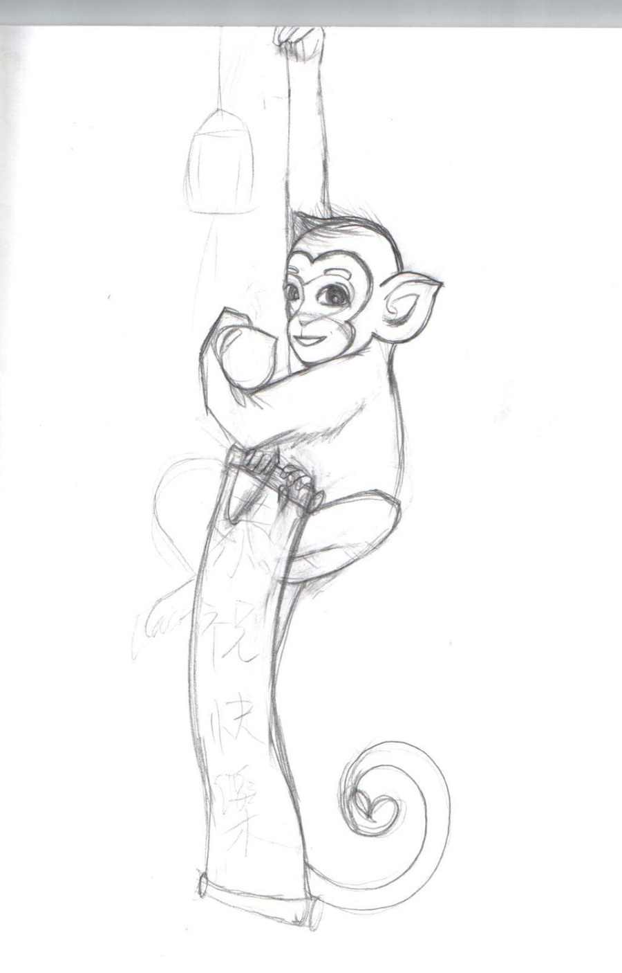 猴年大吉-祝大家新年快乐|绘画习作|插画|tuzijin