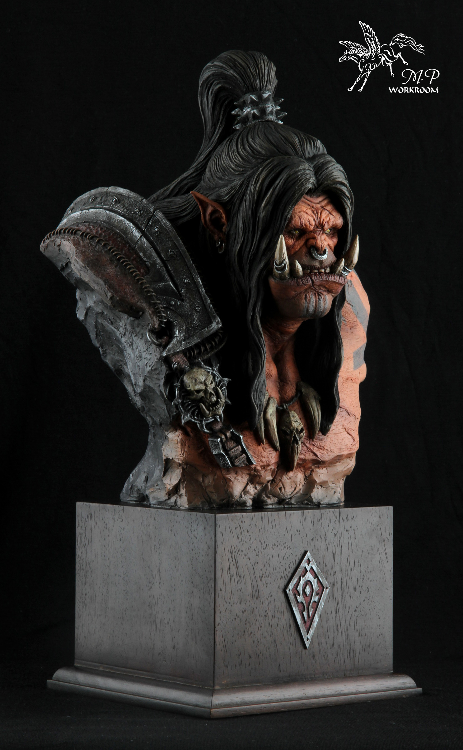 mp studio 出品手雕设计师涂装版"格罗姆·地狱咆哮"胸像!