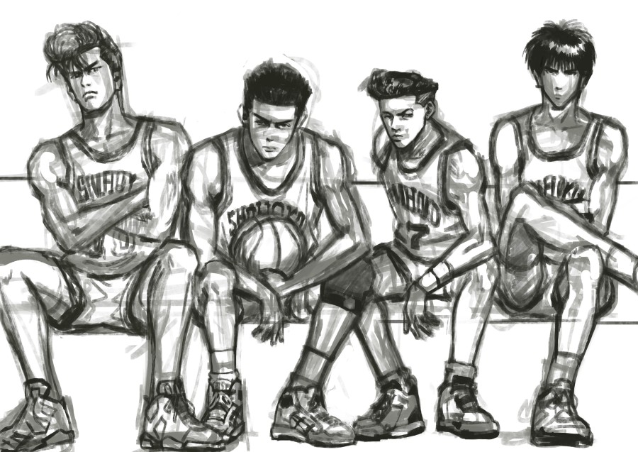 灌篮高手,永远的SLUM DUNK|绘画习作|插画|T