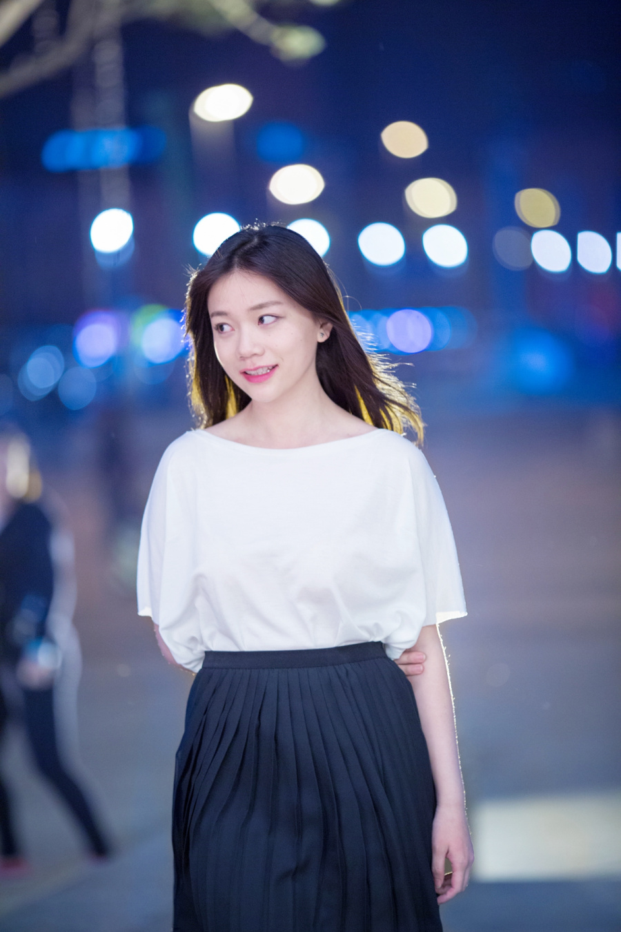 无闪光灯纯环境光夜景人像|人像|摄影|黄大大大