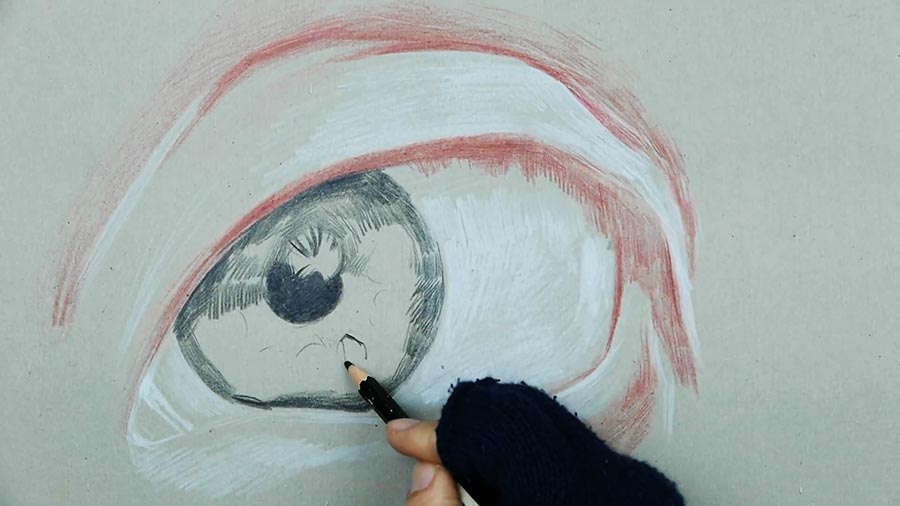 彩铅画:眼睛|彩铅|纯艺术|蔡广庆 - 原创设计作品
