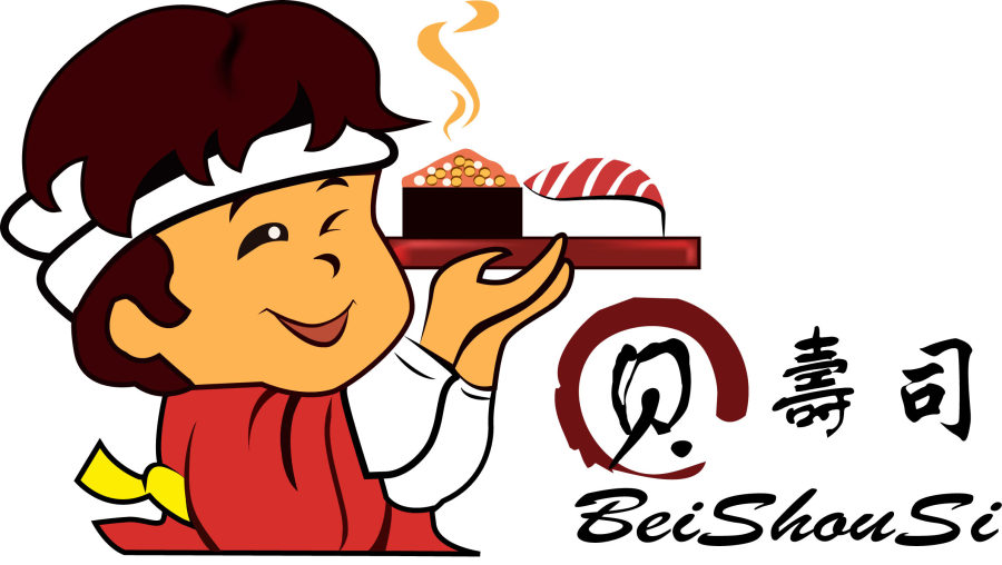 寿司LOGO寿司店铺招牌标志卡通寿司标志LO