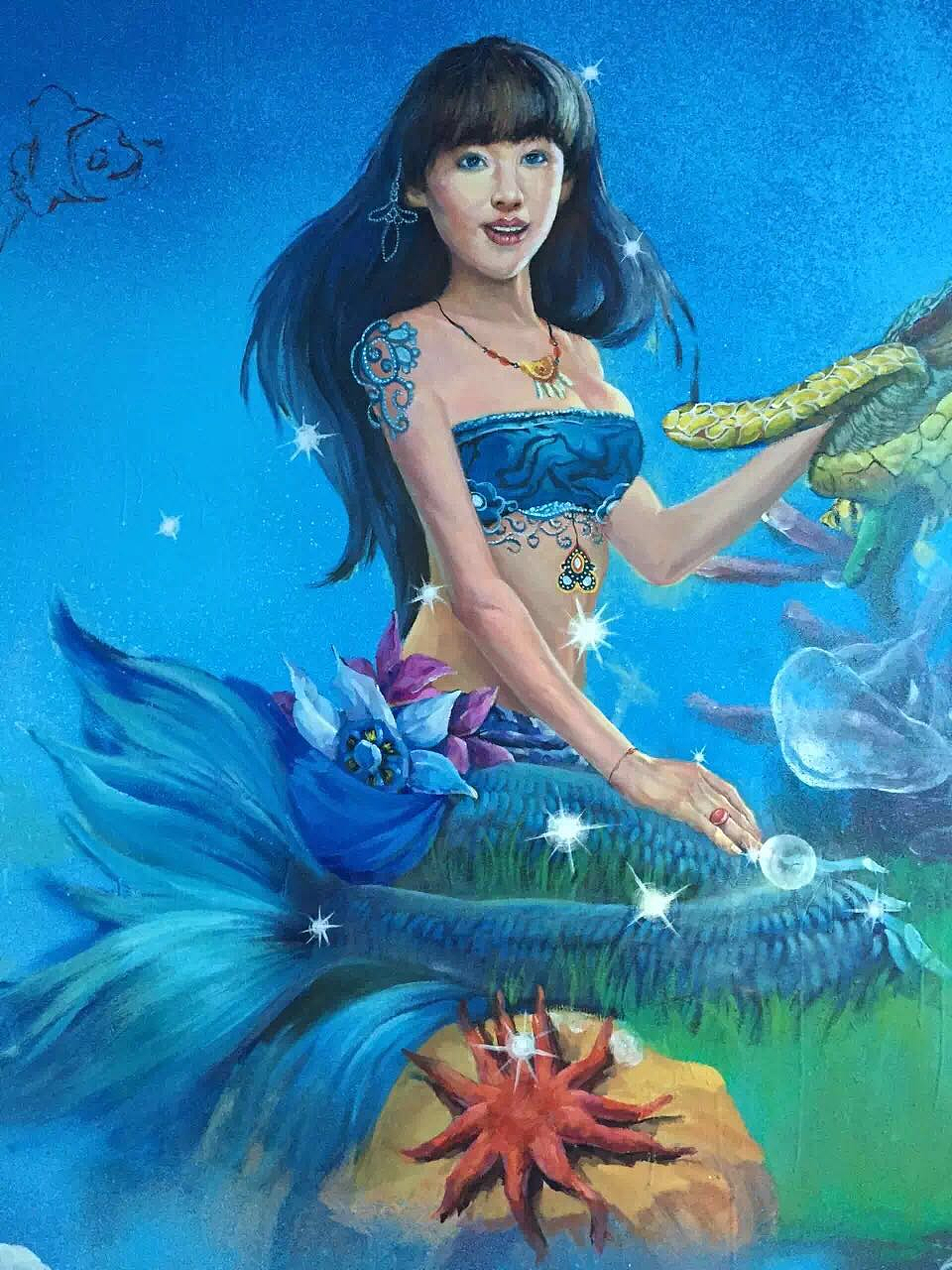 美人鱼-珠海创意墙绘|其他|墙绘/立体画|广州3d立体画