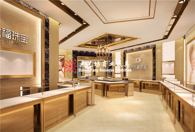 香港金大福珠宝展柜店面设计效果图|其他平面