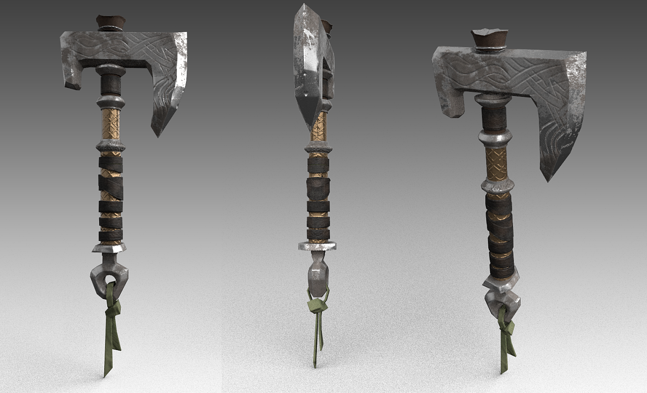 3d武器建模—斧子
