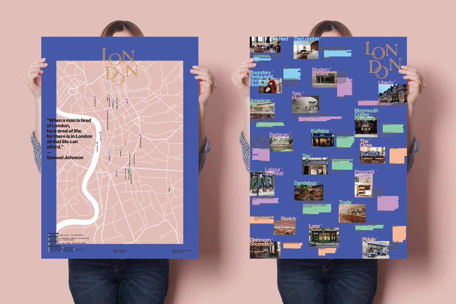 柏林纽约伦敦城市指南地图海报设计城市礼品包装纸设计