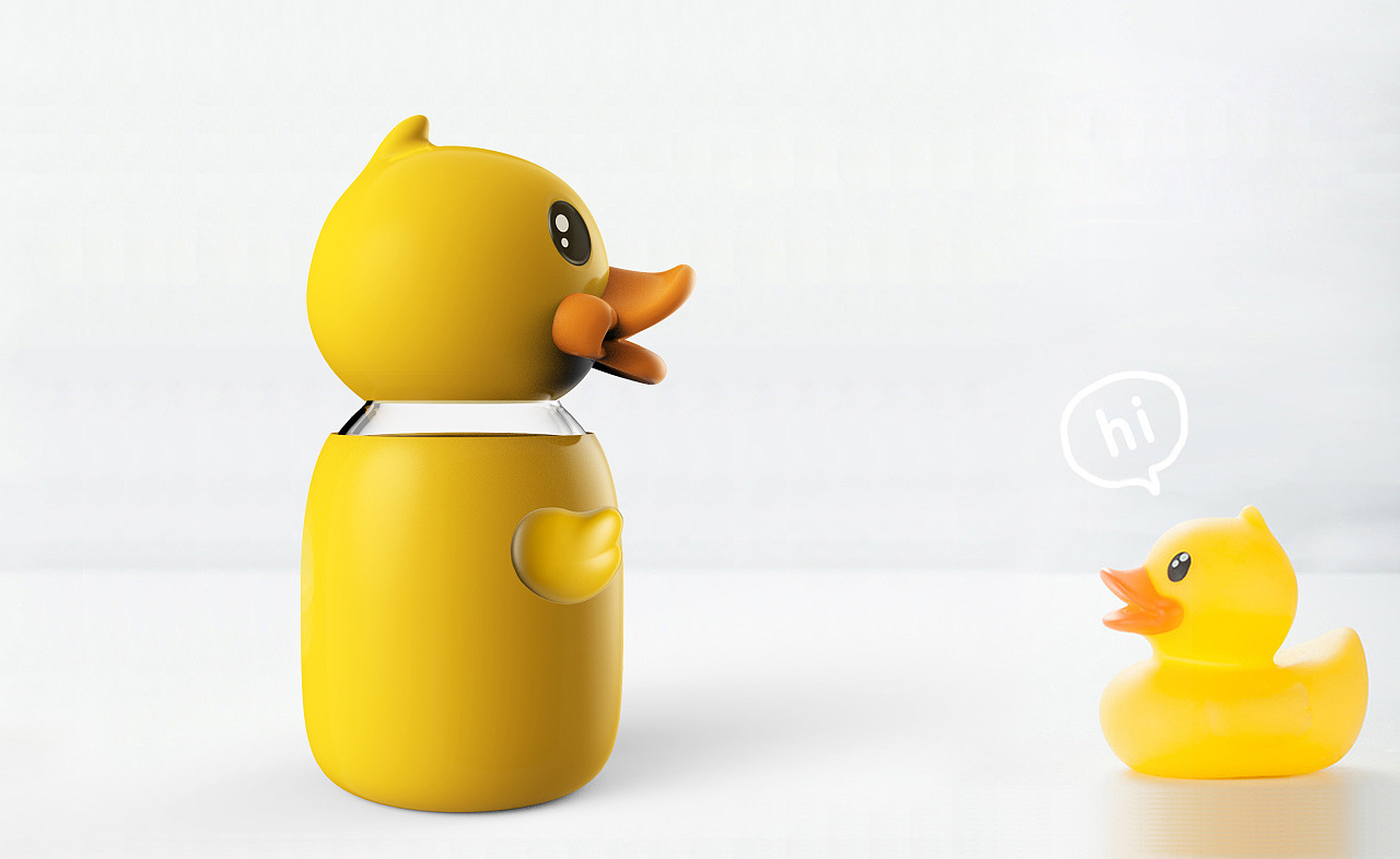 duck(小黄鸭)玻璃杯,保温杯设计方案
