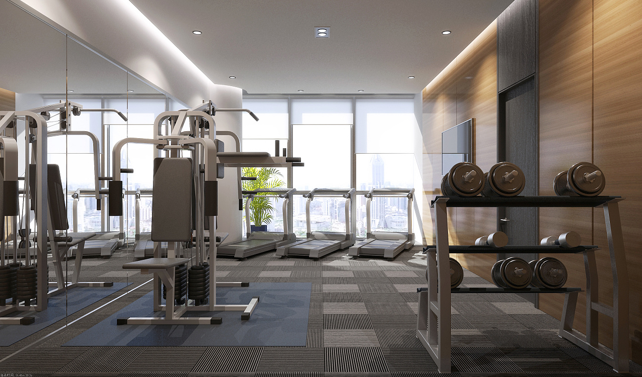 某办公空间、健身房效果图