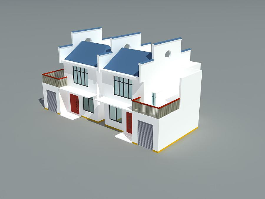 3dmax小型别墅效果图