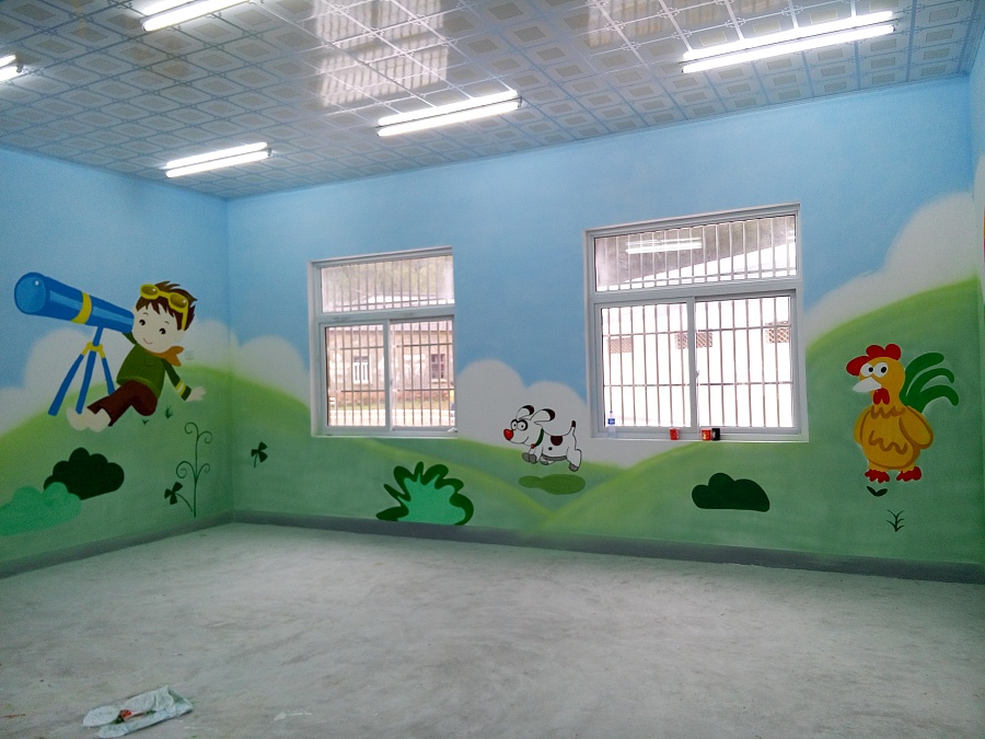 六安幼儿园墙画 学校墙画彩绘