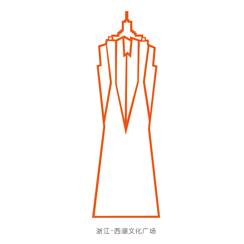 中国各省份标志性建筑|图形\/图案|平面|西柚丫头