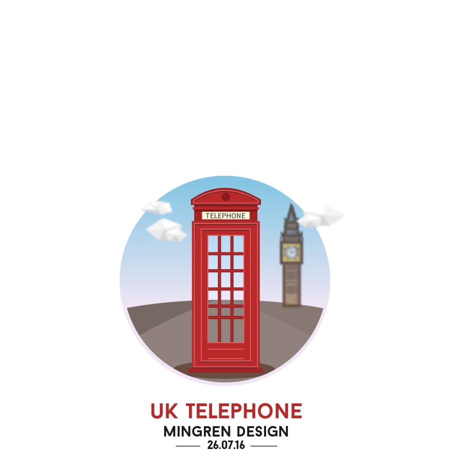 Day20- 每日设计 英国电话亭|图形\/图案|平面|ni