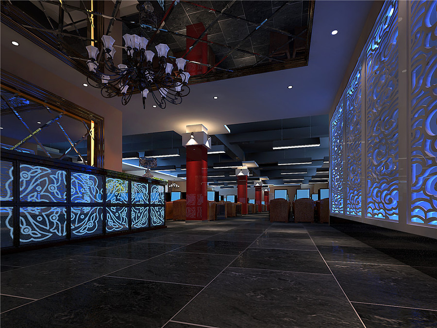 郑州比较好的网吧装修公司案例-中青网吧装修