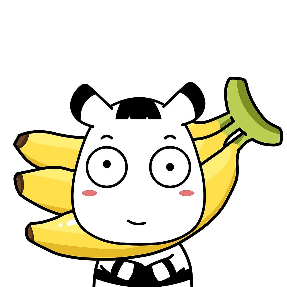 斑马君香蕉头像