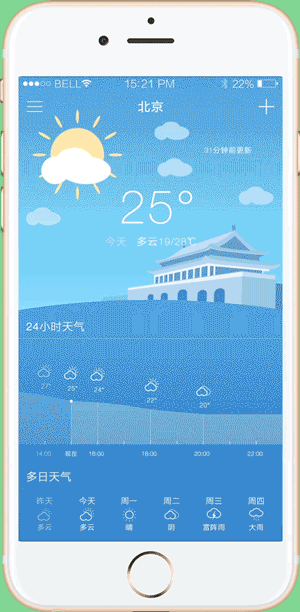 原创作品:天气app
