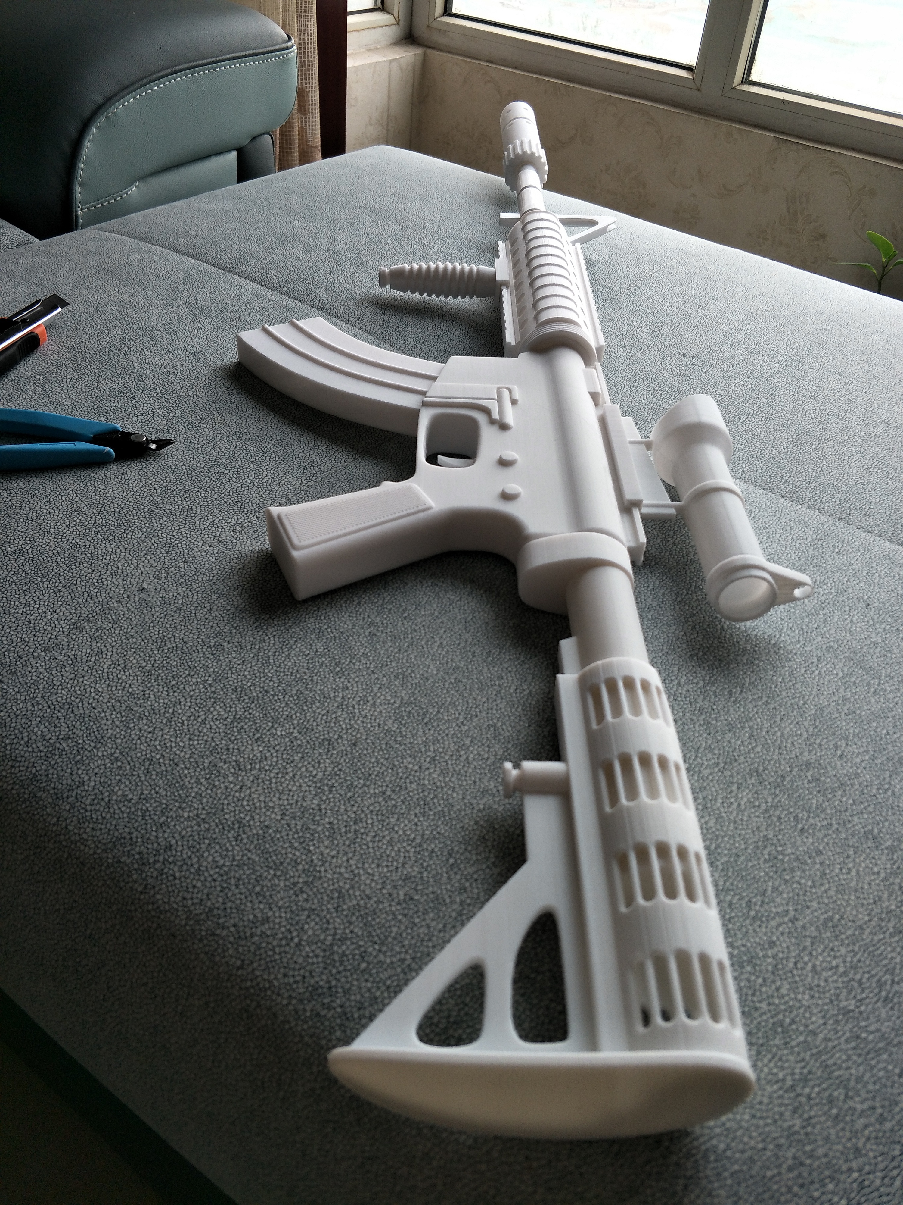 做一个m416玩具枪模型